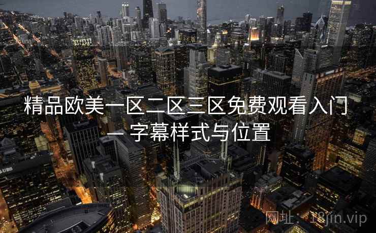 精品欧美一区二区三区免费观看入门 — 字幕样式与位置